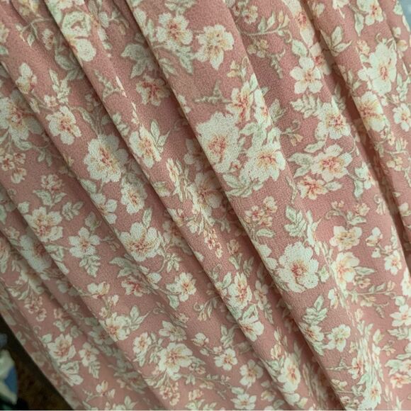 Altar’d State Floral Smocked Puffed Sleeve Square Neck Tiered Maxi Dress Sz S - Picture 7 of 12